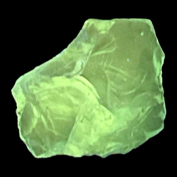 Satin Blue Translucent Art Glass Cullet Glowing Manganese Slag Glass #5GM24 - Picture 1 of 7